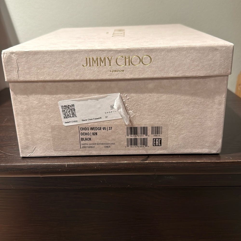 Jimmy Choo Ocho Black and Brown Espadrille Wedge Shoes‎ - Picture 9 of 9